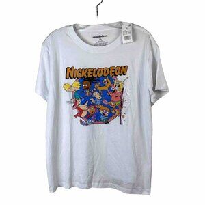 Nickelodeon Men's S/S Tee T shirt Sz XL Sponge bob Rugrats Hey Arnold Catdog
